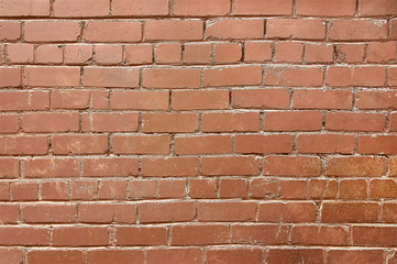 Old red brick wall  background texture