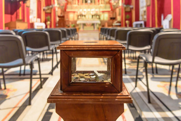 Fototapeta na wymiar Inside the Church of Saint Francis, Victoria, Gozo