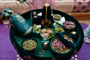 traditional Moroccan Wedding.Wedding Moroccan Henna. Translation:tarik end fatima zohra
