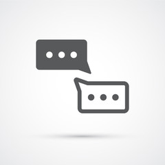 Communication bubbles trendy symbol. Vector trendy illustration