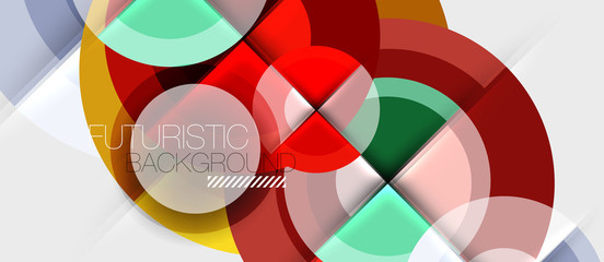 Geometric design abstract background - circles