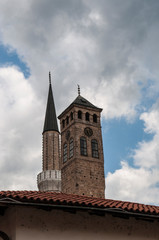 Sarajevo, Bosnia: Sarajevska Sahat Kula, the Clock Tower built by Gazi Husrev-beg, governor in the...