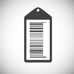 Barcode related icon on background for graphic and web design. Simple illustration. Internet concept symbol for website button or mobile app.