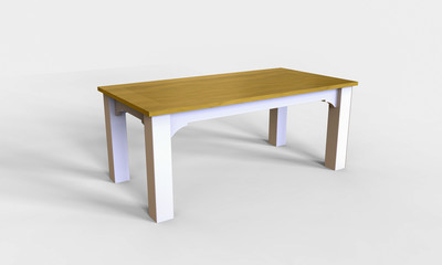 table isolated on white background