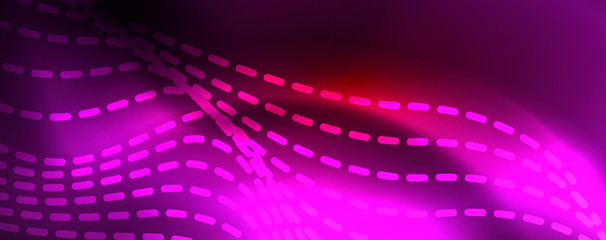 Fototapeta premium Shiny neon lines techno magic futuristic background, magic energy space light concept, abstract background wallpaper design