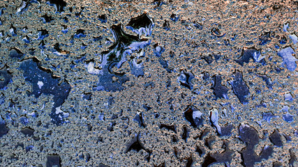 Colorful water drop on concrete floor, Abstarct background of water splash out on floor