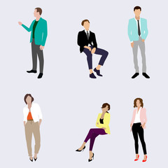 Confident business people man and woman