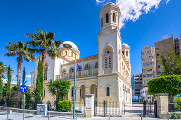 Fototapeta na wymiar Cathedral of Agia-Napa, the main Orthodox Church of Limassol, Cyprus