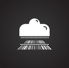 Barcode related icon on background for graphic and web design. Simple illustration. Internet concept symbol for website button or mobile app.