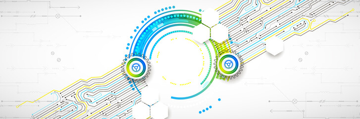 Obraz premium Abstract technology circuit board. Communication concept.