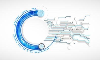Abstract technology circuit board. Communication concept.