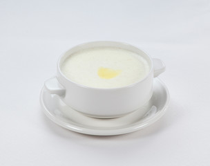semolina porridge with butte