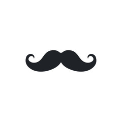 Italy mustache icon on white background. Simple illustration of italy mustache vector icon for web