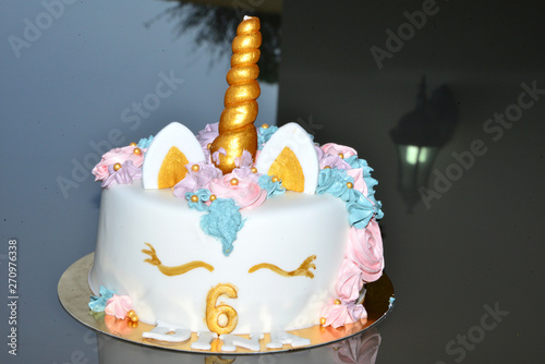 Wedding Cake Decoration With Colorful Flowers It Is Served At