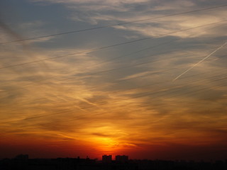 Fototapeta premium Sunset in Moscow