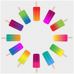 Color Ball Ice Cream Transparent Background