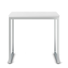 Minimalistic modern table with metallic legs