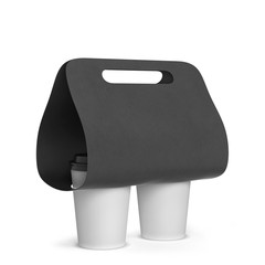 Coffee cup holder mockup