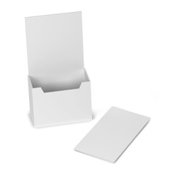 Blank brochure holder mockup