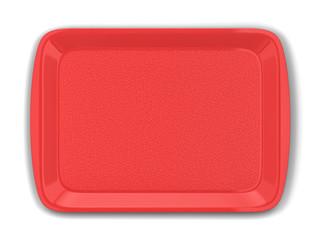 Blank plastic tray for food
