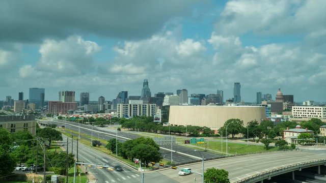Time Lapse of Austin Skyline With Highway in the Foreground 1