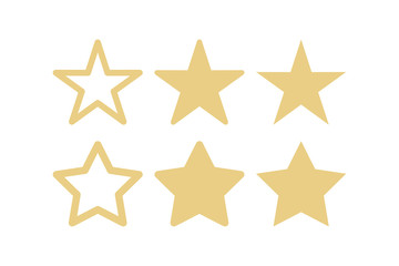 Star set icon. Flat icon star symbol Vector Logo Template