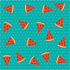 fresh watermelon portions summer pattern