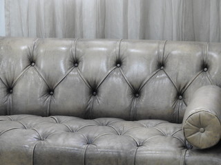 sillon, sofa, gris 