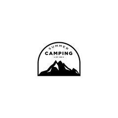 Fototapeta na wymiar mountain and outdoor adventures logo mountain labels and design elements