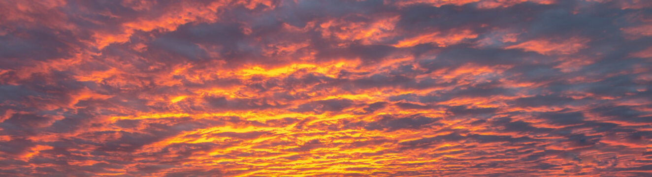 Fiery and Dramatic Sunrise Sky & Clouds 