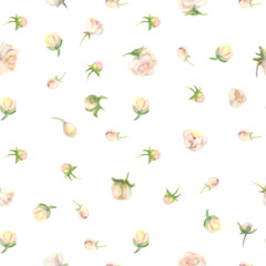 Fuzzy aquarelle flower seamless wallpaper