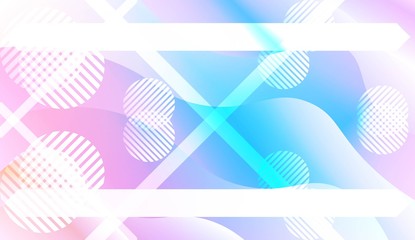 Futuristic Color Design Geometric Wave Shape, Lines, Circle. Dynamic shapes composition for landing page. For Your Banner, Flyer, Cover Page, Landing Page. Vector Illustration with Color Gradient.