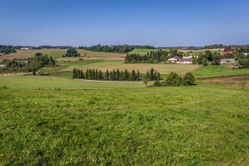 Fototapeta premium Rural landscape in Cassubia region of Poland