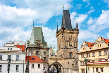 Lesser Town Bridge Tower in Prague, Czech Republic