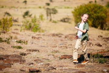 Little girl on safari