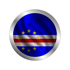 Waving Cape Verde flag, the flag of Cape Verde, vector illustration..