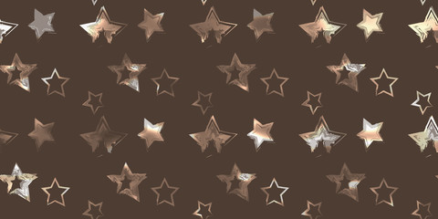 Stars hand drawn illustration. Seamless abstract surface pattern design