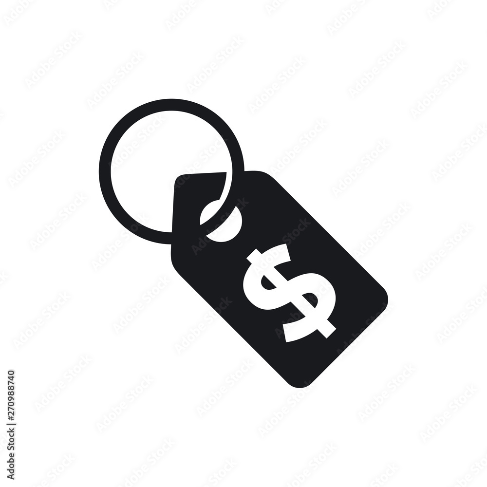 Aufkleber Label icon. Price tag icon line symbol vector on white background