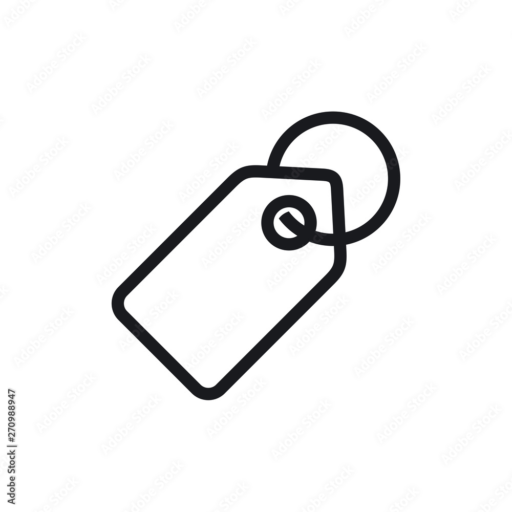Aufkleber label line icon. price tag icon line symbol vector on white background