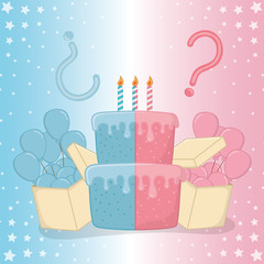 Baby shower of a girl and boy design