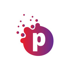 vector illustration Dots Letter icon Logo Letter Design Vector with Dots.