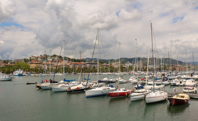 boats in the harbor of Specia