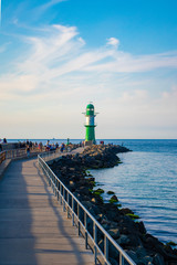 Rostock Warnemünde Leuchturm Schiff