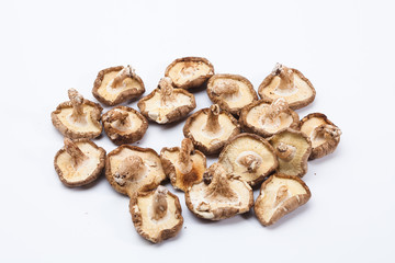 Dried shiitake mushroom isolated