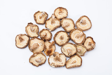 Dried shiitake mushroom isolated