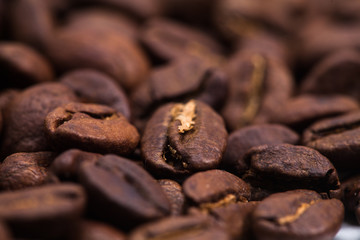  Close up of Roasted coffee beans
