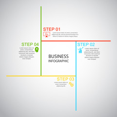 Business InfoGraphics, Square diagram, Process Design, Marketing presentation , section banner