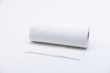 Roll of disposable nonwoven fabric towels isolated