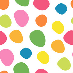 Abstract seamless pattern with circles on white background. Abstract round seamless pattern. Vector illustration.