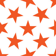 Seamless pattern with stars on white background. Vector illustration.